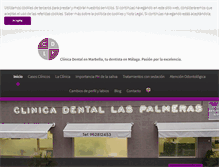 Tablet Screenshot of clinicadentallaspalmeras.com